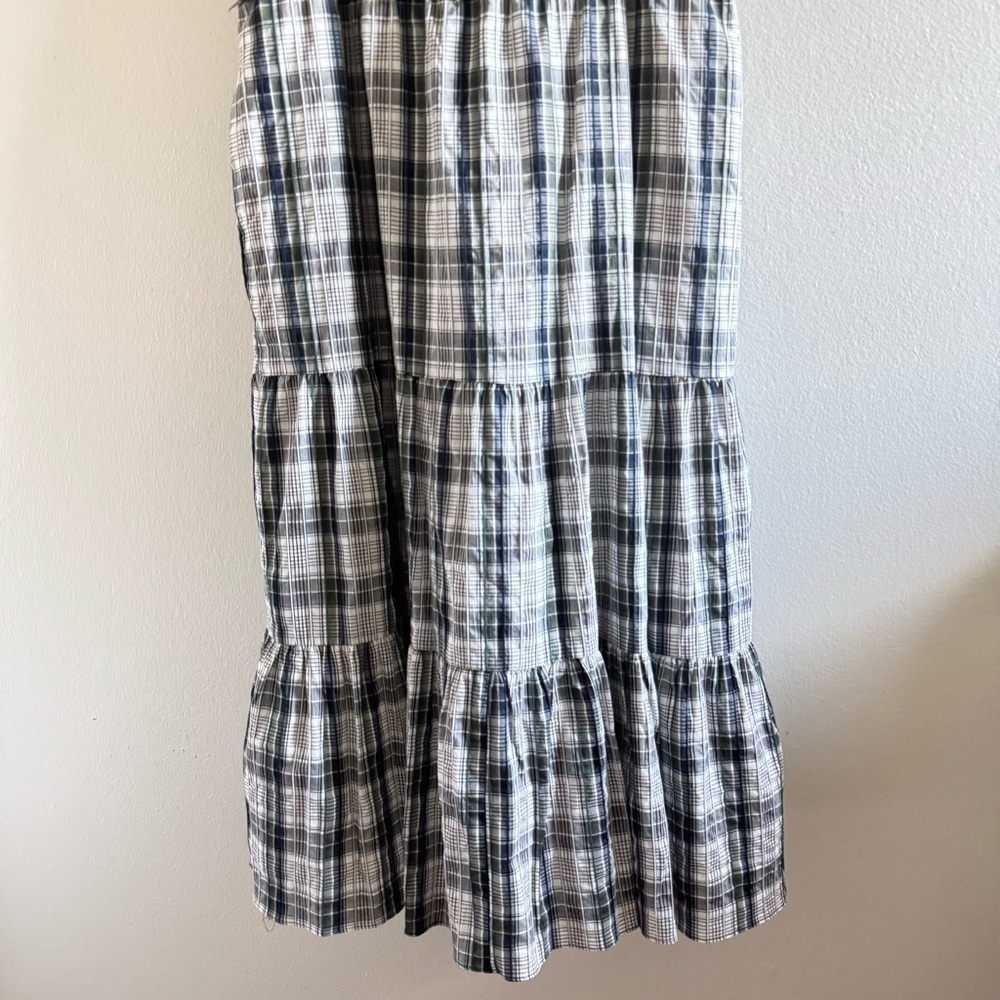 Veronica Beard Ziada Plaid Sleeveless Midi Dress size 12 - Picture 5 of 12